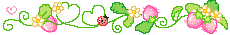 ladybug and strawberries